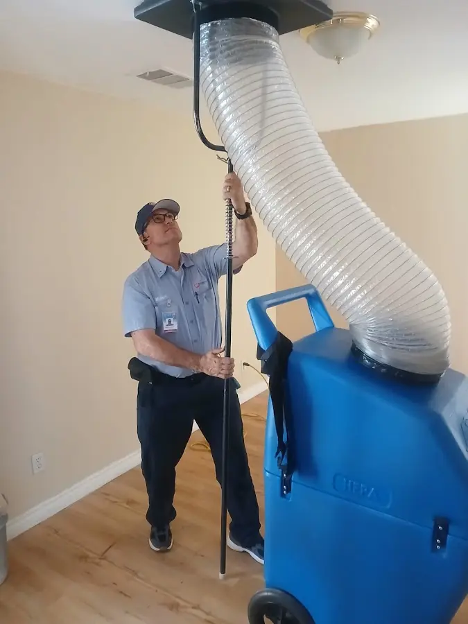 Mini Split Installation technician using HEPA equipment in Druid Hills